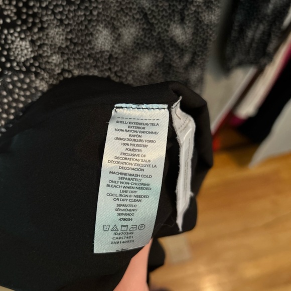 Anne Taylor LOFT Black and White Polka Dot Swing Dress - Picture 4 of 5